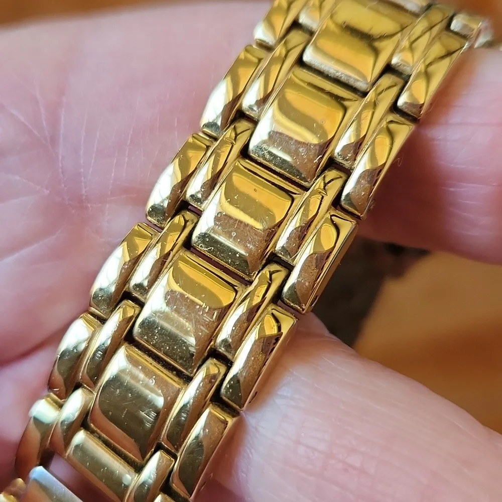 2 BRONZO ITALIA Watches‎ Gold  Rhinestones Mother of Pearl Wristbands Women